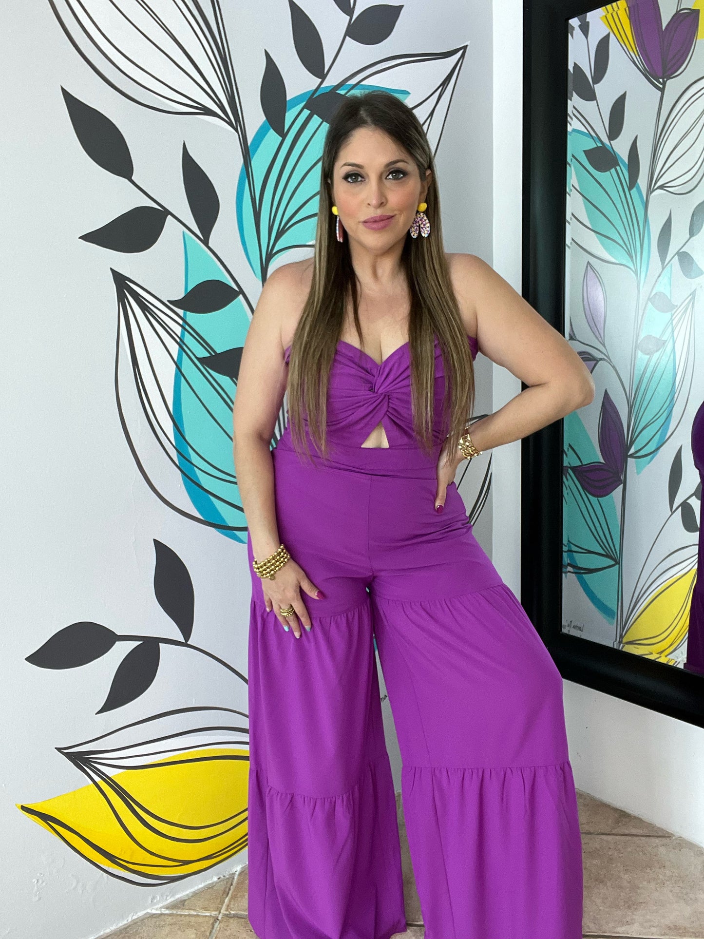 Twist Strapless Jumpsuit