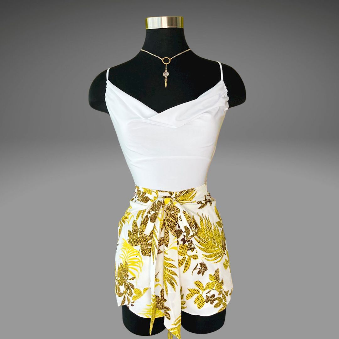 Leave Pattern Print Shorts