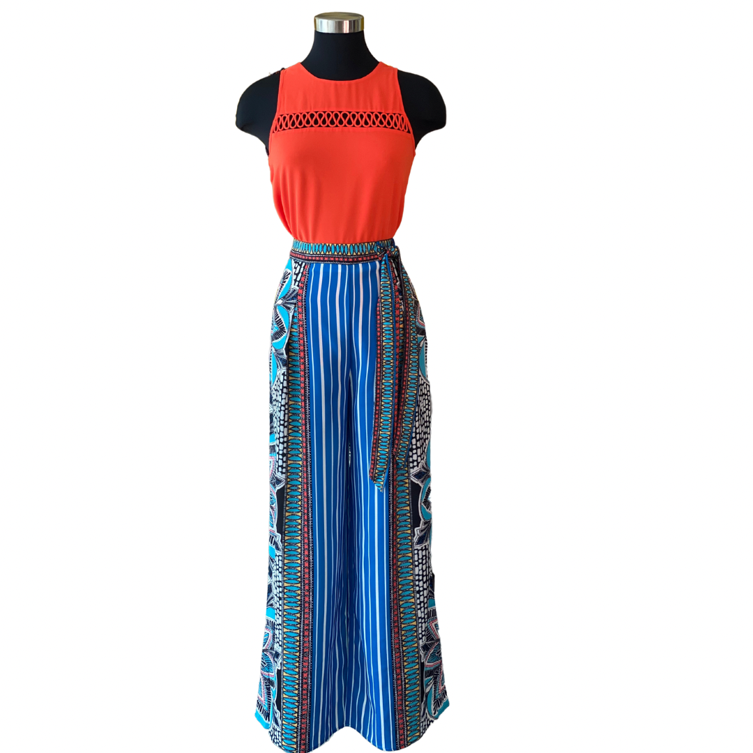 Mosaic Print Palazzo Pants