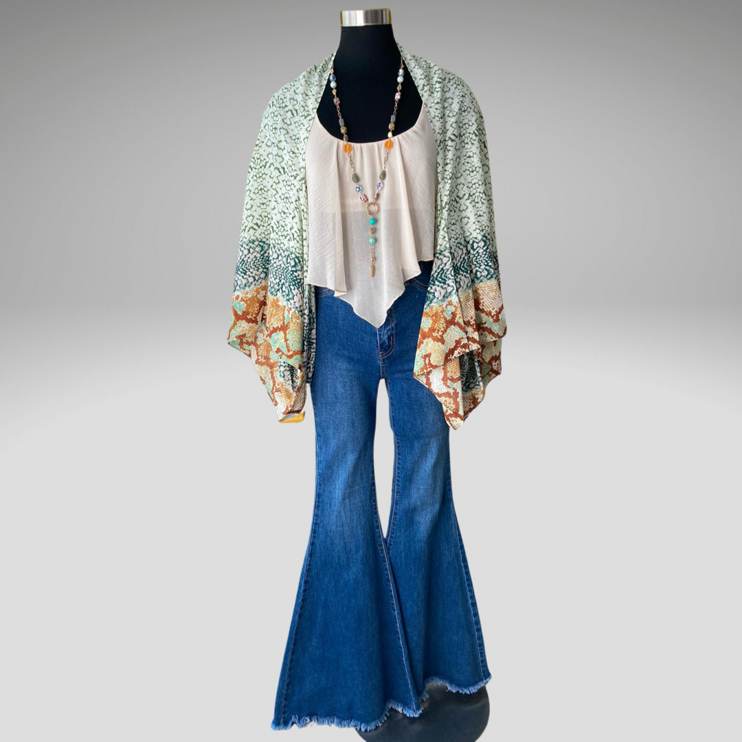 Print Kimono Cardigan