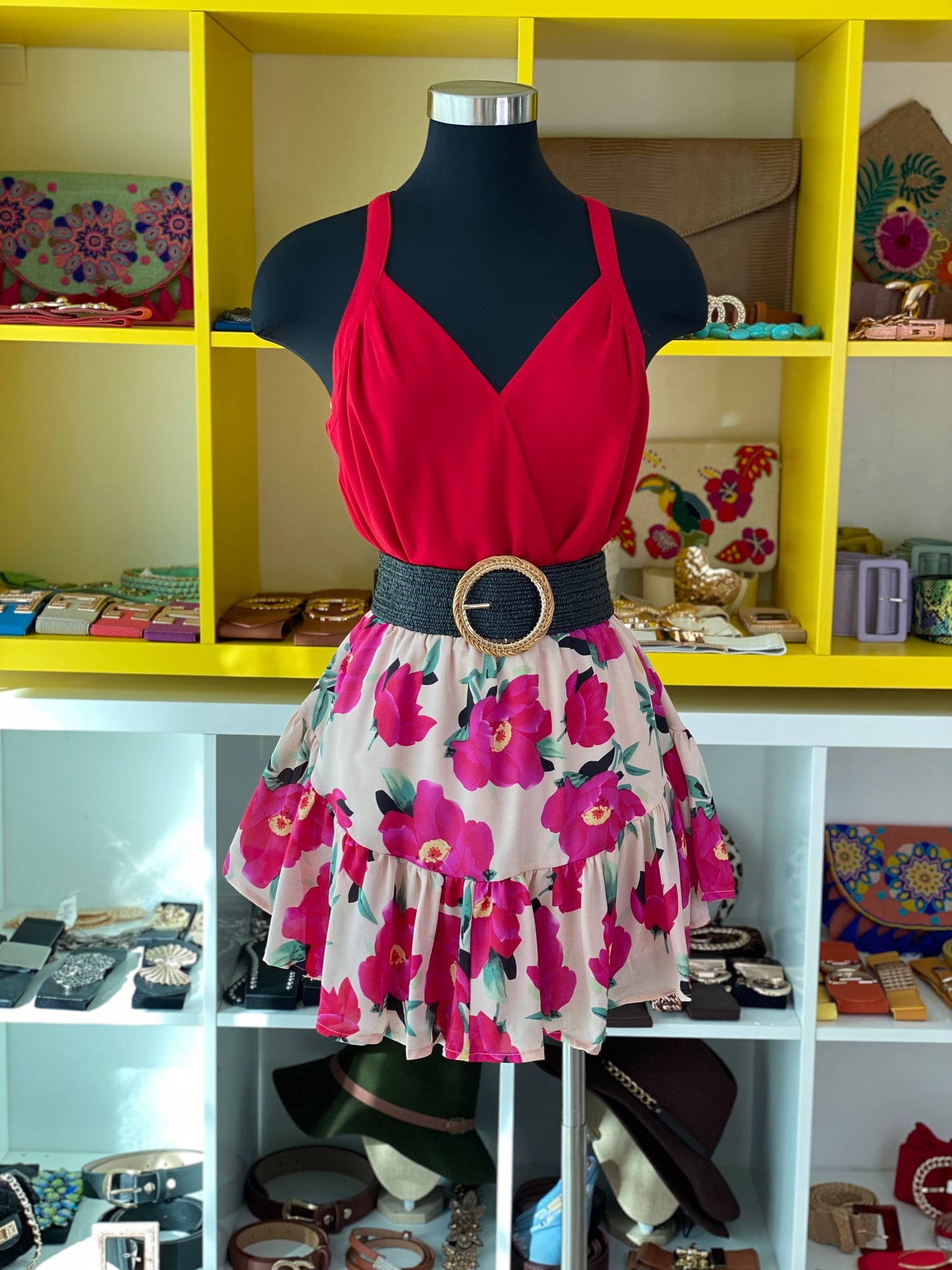 Floral Printed Ruffled Skirt