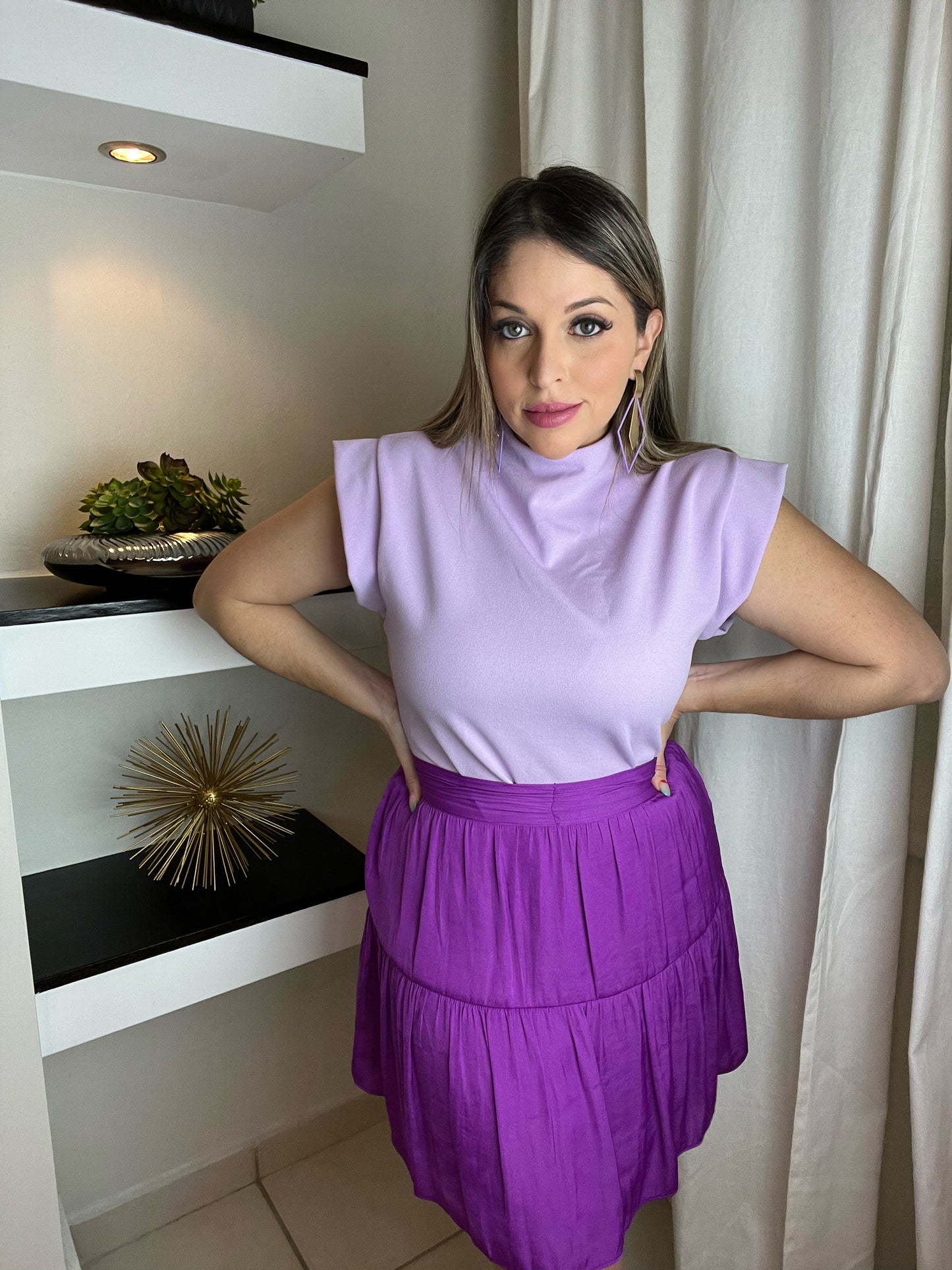 Mock Neck Elegant Top
