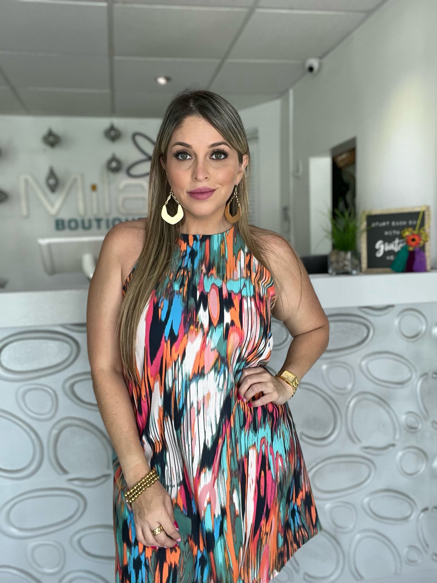 Chic Tie Dye Shift Dress