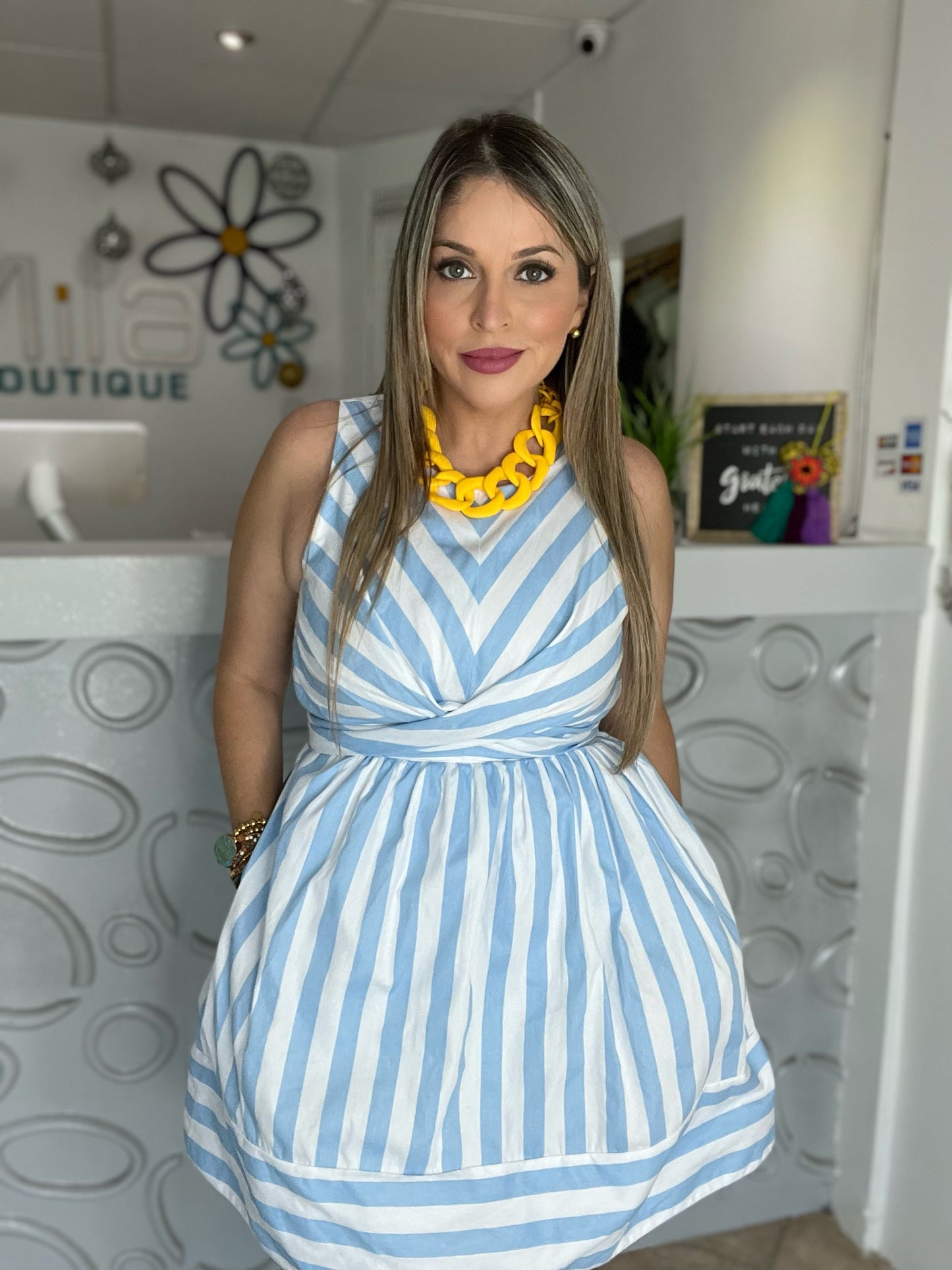 Front Cross Back Tie Dress (Pick Color)