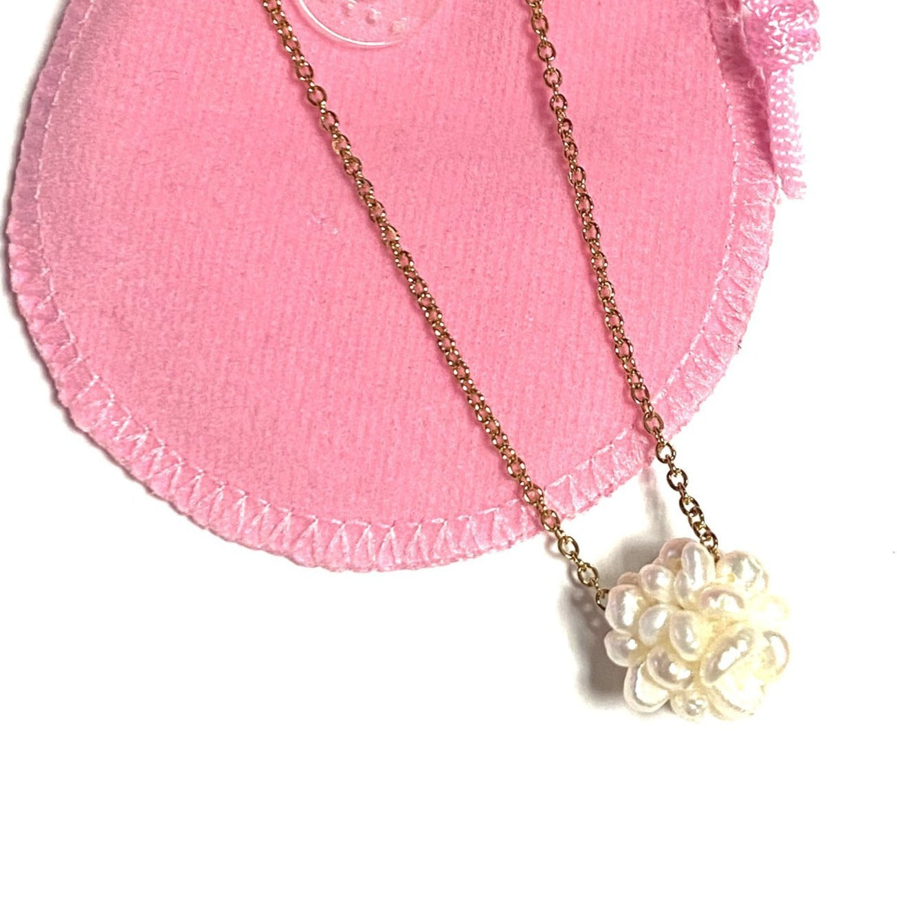 Pear Circle Stainless Steel Necklace
