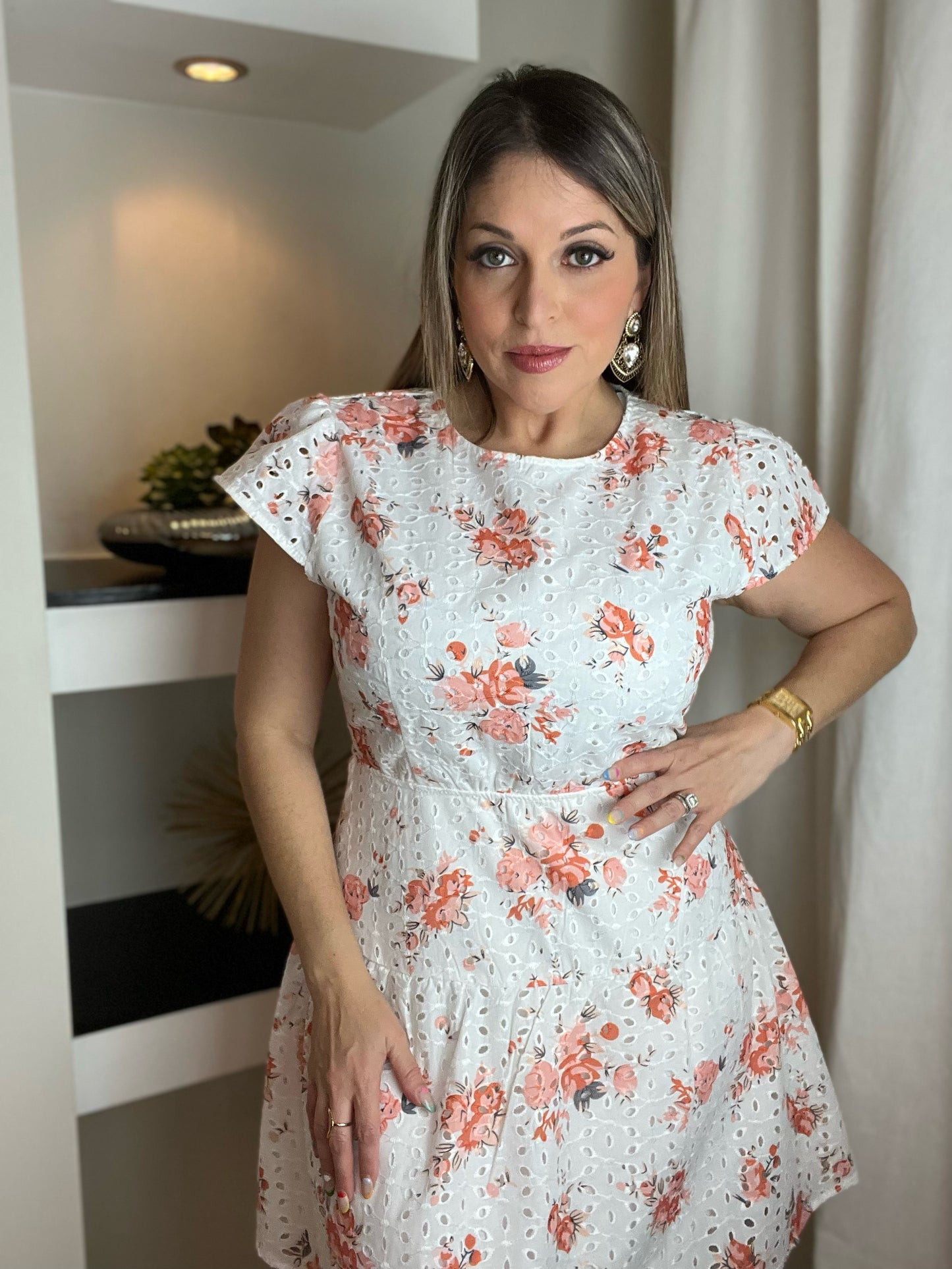 Floral Skater Lace Dress