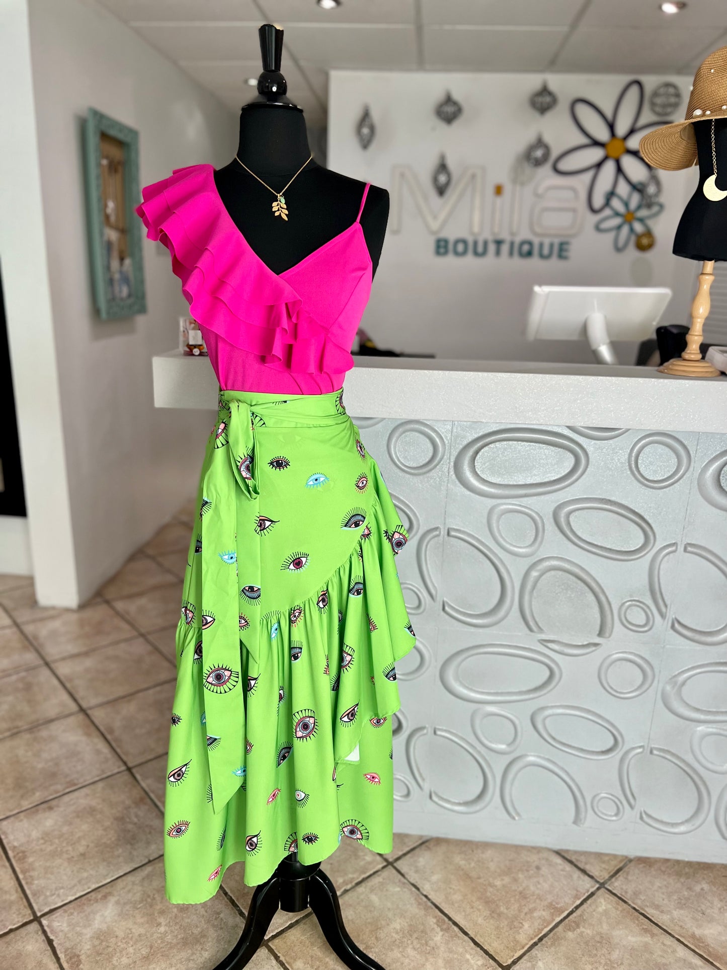 Ruffle One Shoulder Top (Pick Color)