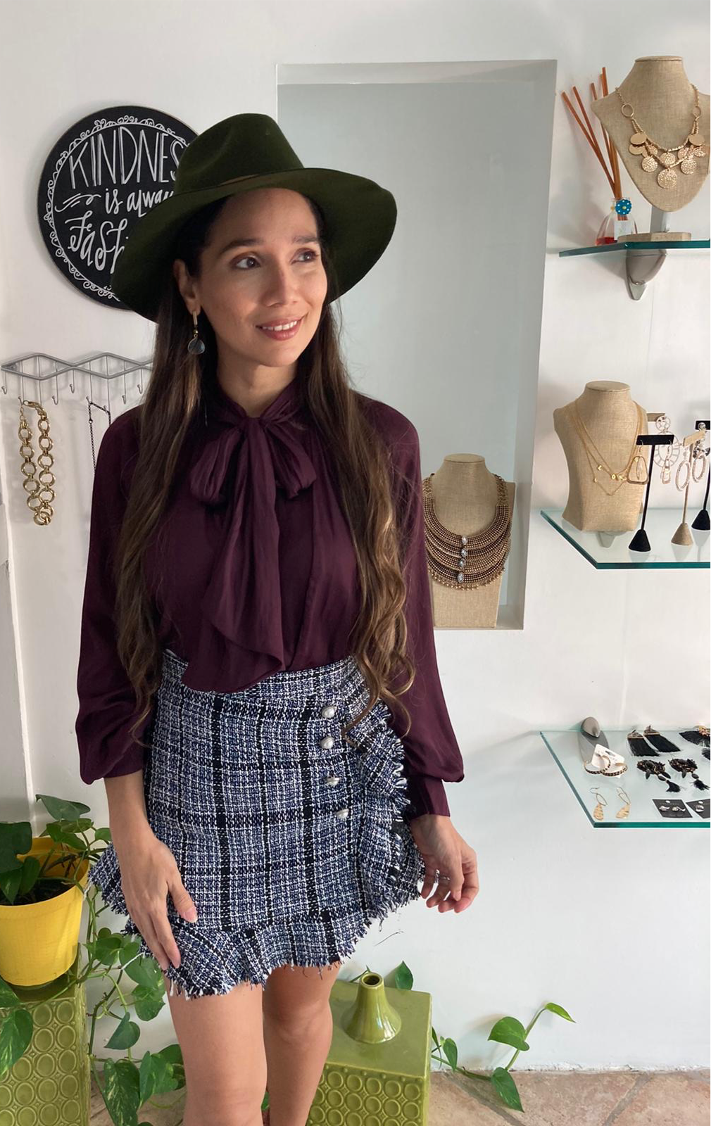 Bell Sleeve Tie Neck Top