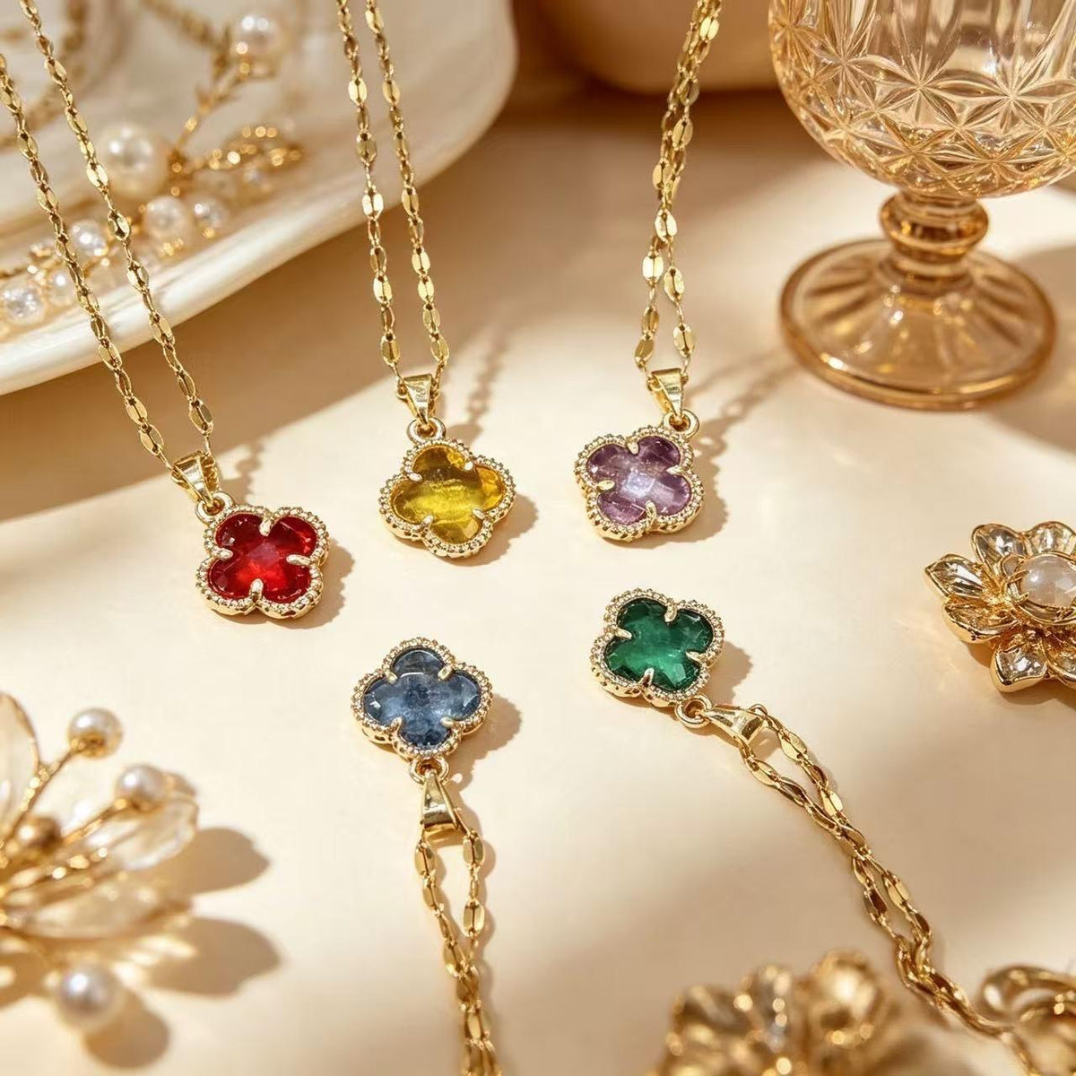 Van Cliff Inspired Necklace (Pick Color)