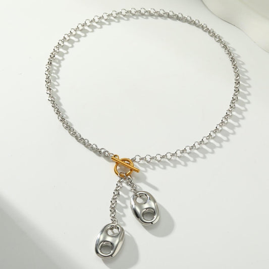 Two Tones Fashion Necklace
