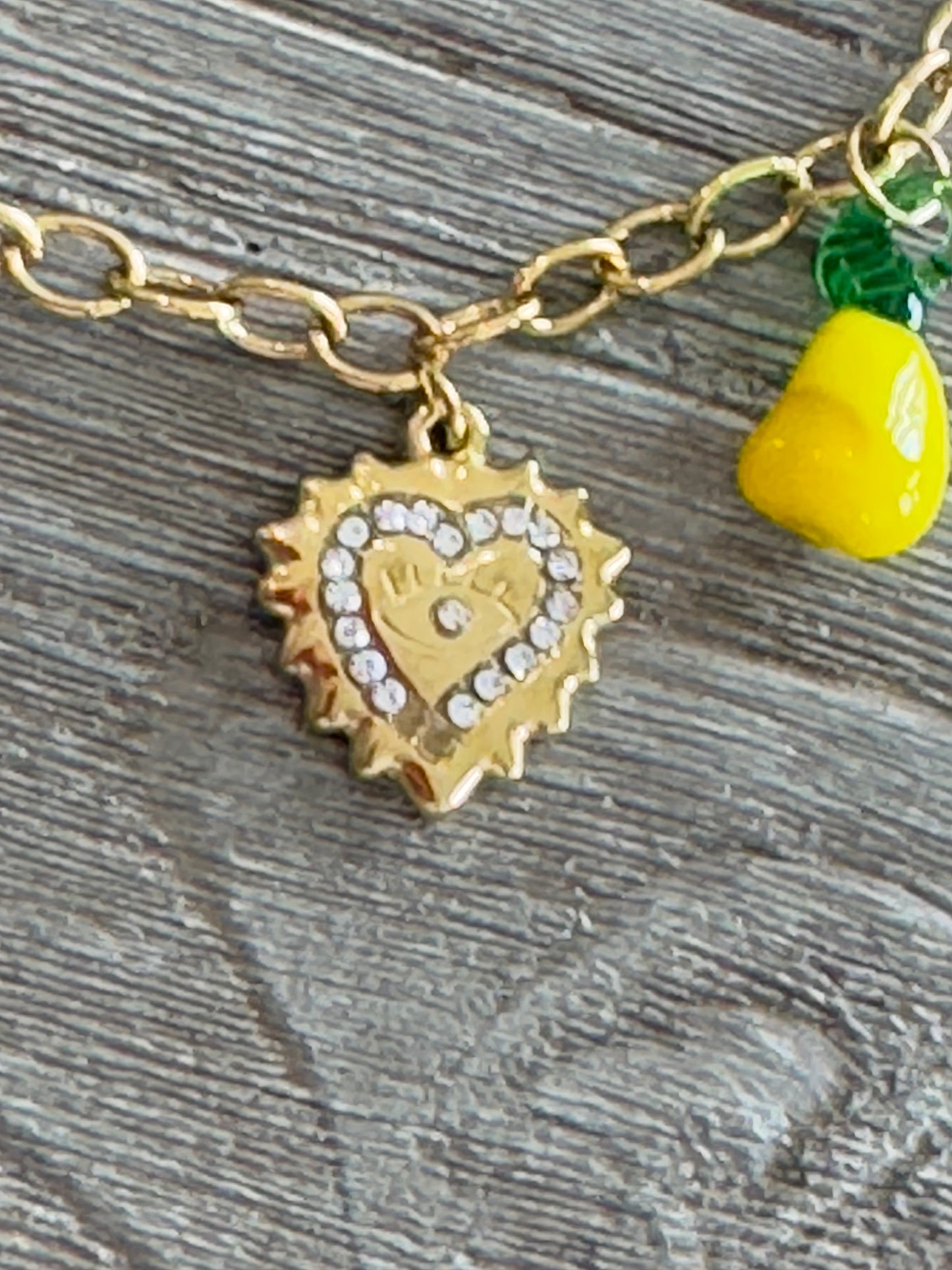 Multi Charms Cherry Necklace