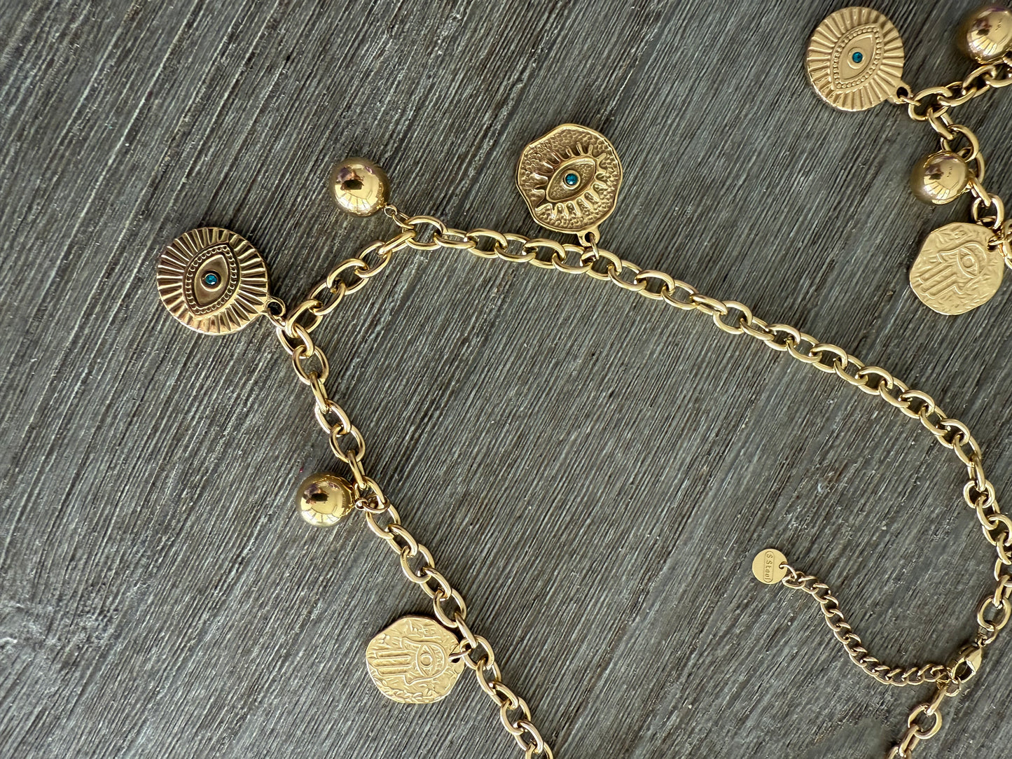 Evil Eye Necklace & Bracelet Set