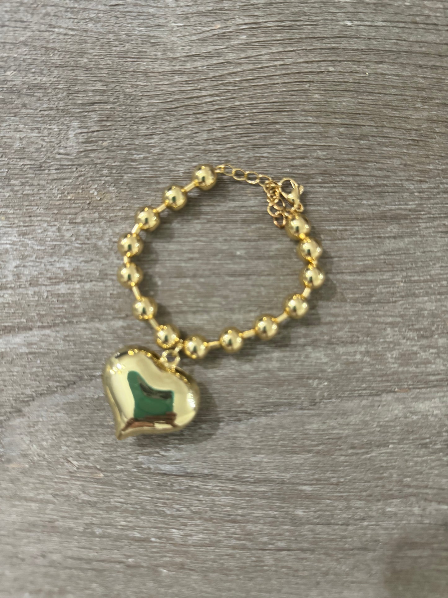 Globe Gold Bold Heart 18K Bracelet