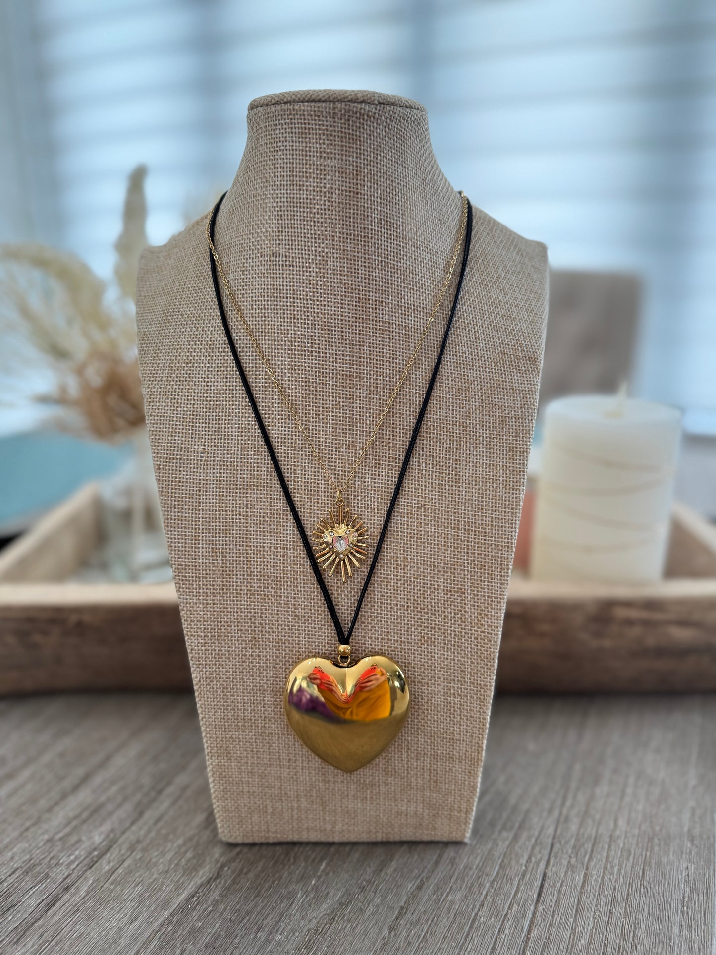 Big Gold Heart Necklace