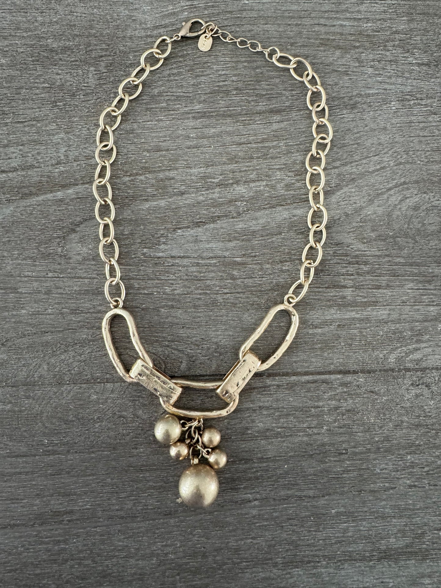 Gold Hanging Balls Turkish Necklace