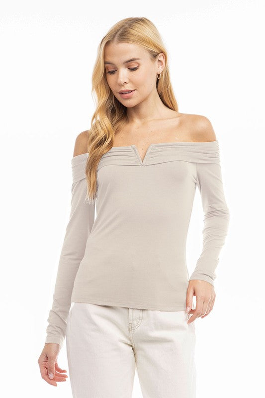 Off Shoulder Knot Blouse