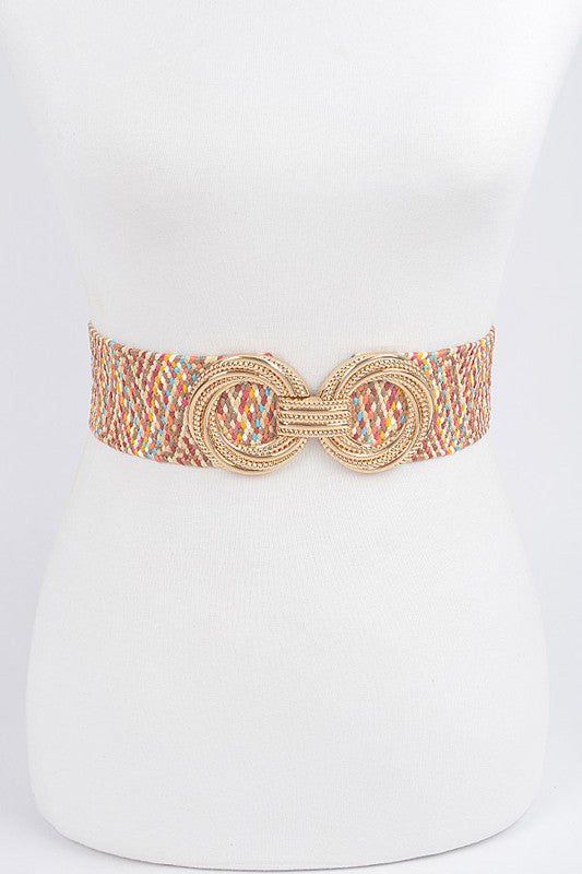 Multicolor Straw Belt