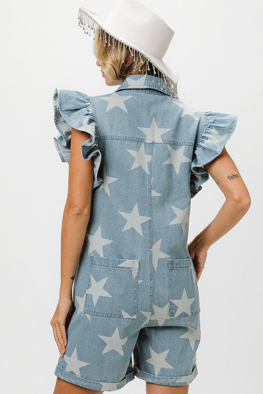 Star Print Romper