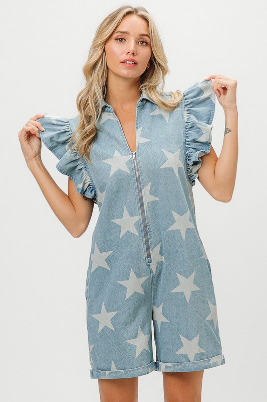 Star Print Romper