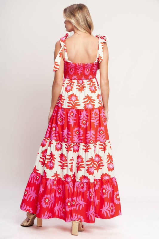 Flower Print Maxi Dress