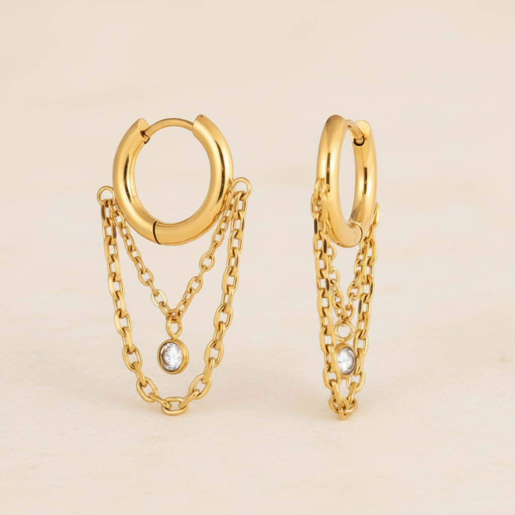 Chain hoop Earrings