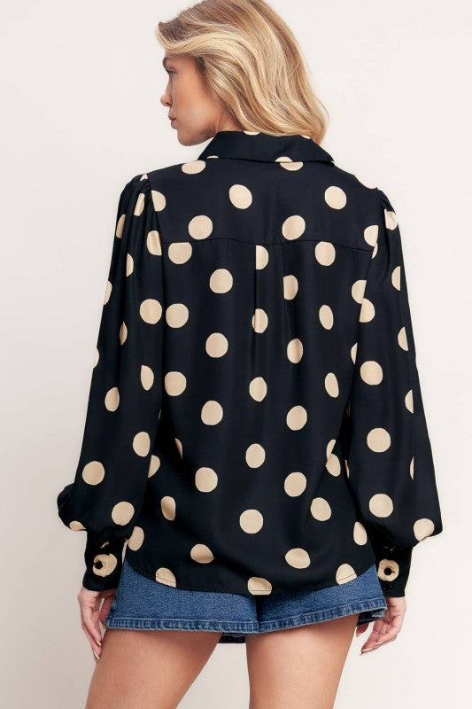 Polka Dots Long Sleeve Top