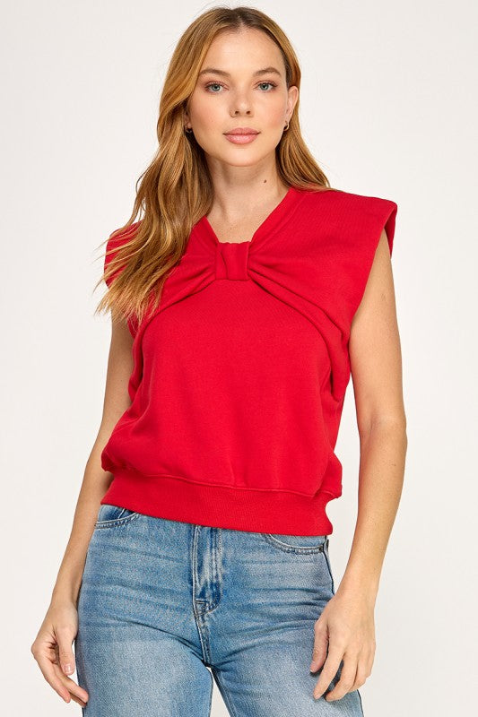 Bow Detail Top