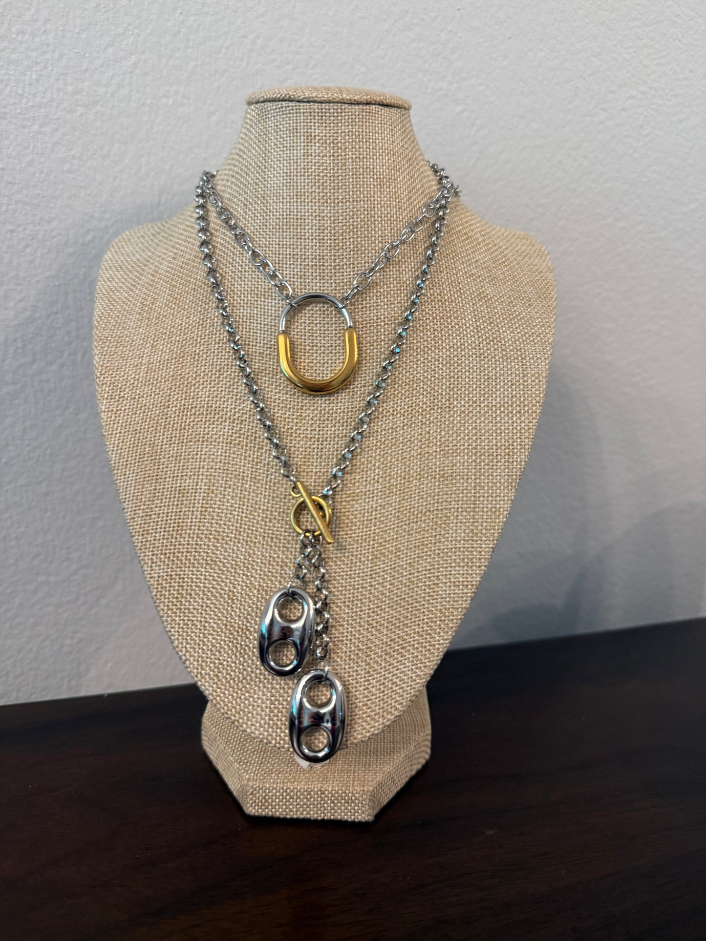 Two Tones Fashion Necklace