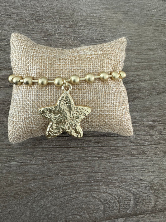 Hanging Star Gold Turkish Bracelet