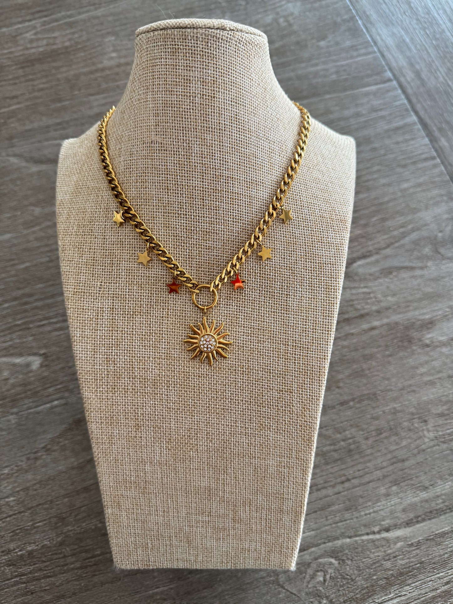 Stars and Sun Necklace