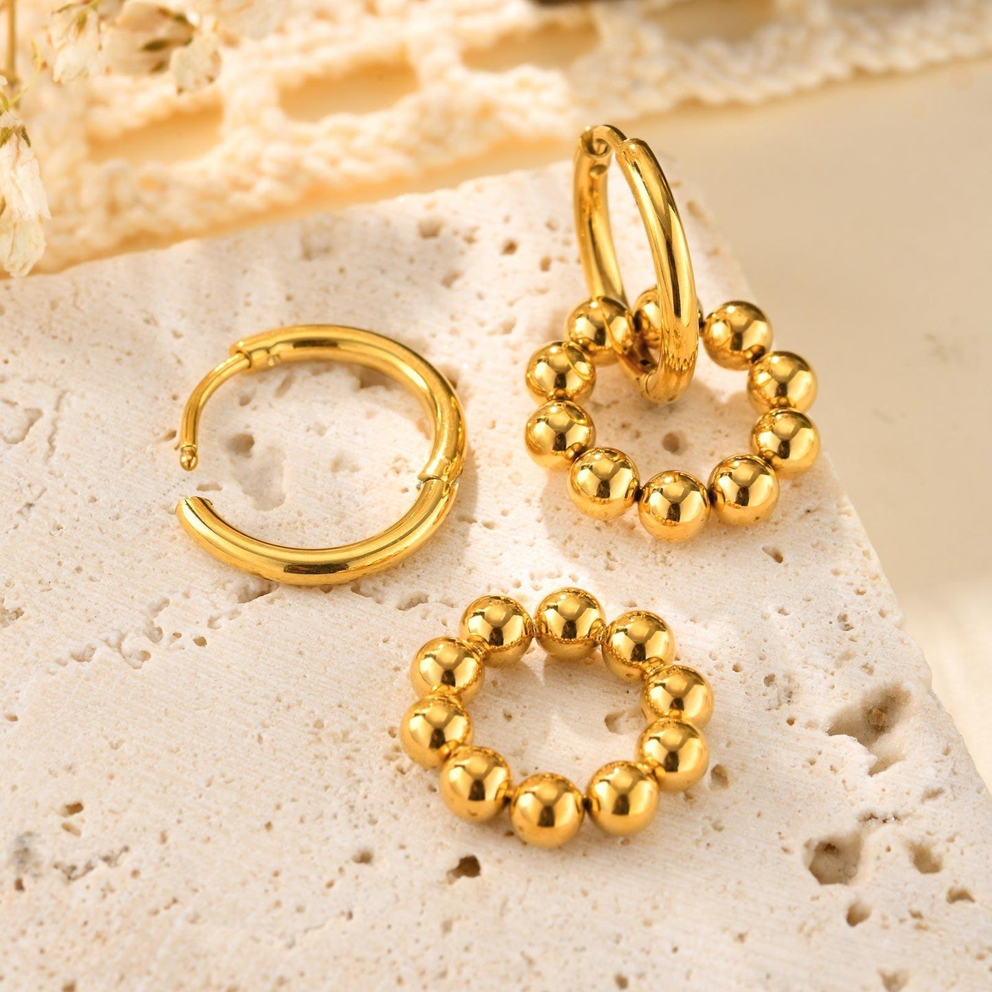 Ring Steel Earrings