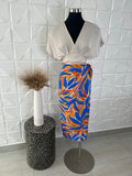 Leaf Wrap Midi Skirt (Pick Color)