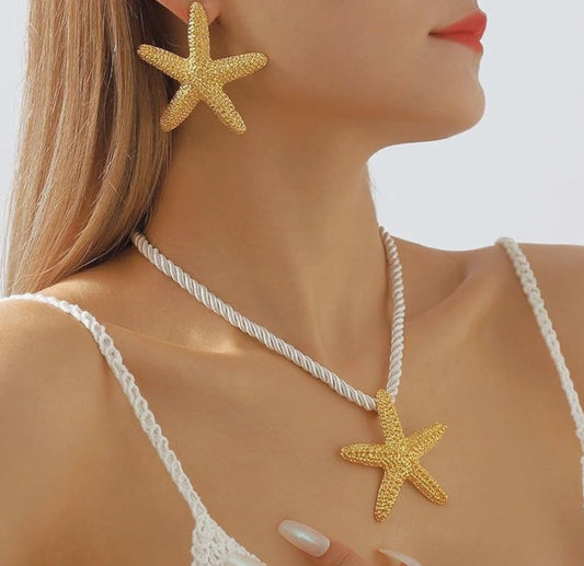 Starfish Jewelry Necklace & Earrings Set