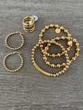 Gold Balls Beads Hoops