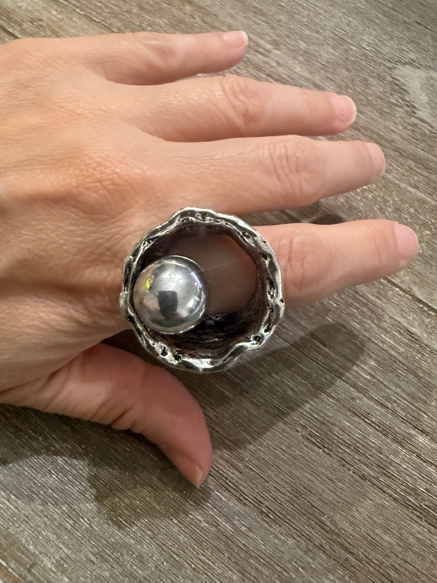 Oyster Silver Ring