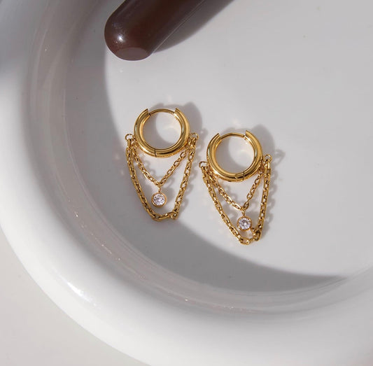 Chain hoop Earrings