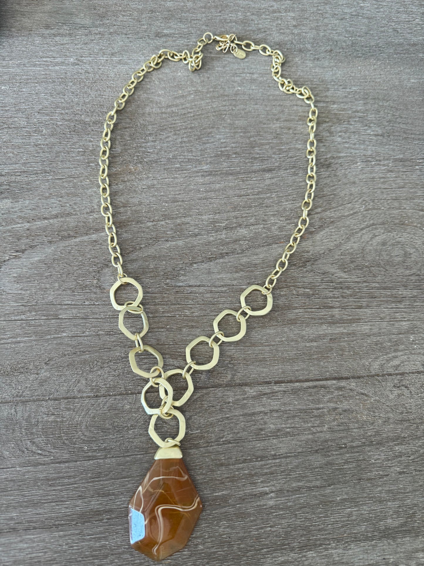 Brown Acry Stone Turkish Necklace