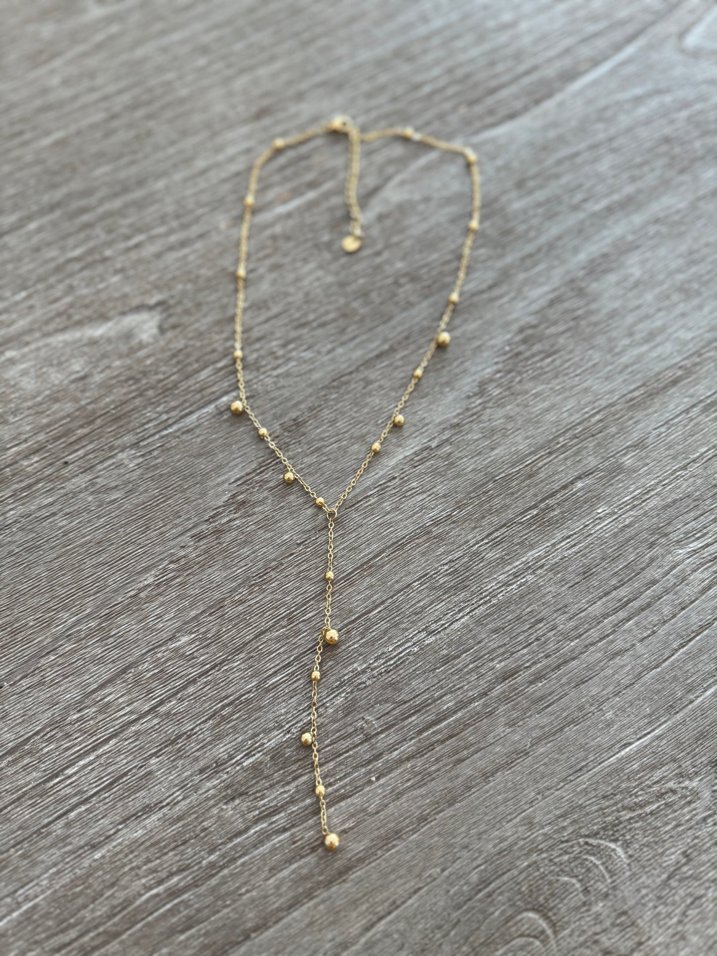 Small Balls Lariat Necklace
