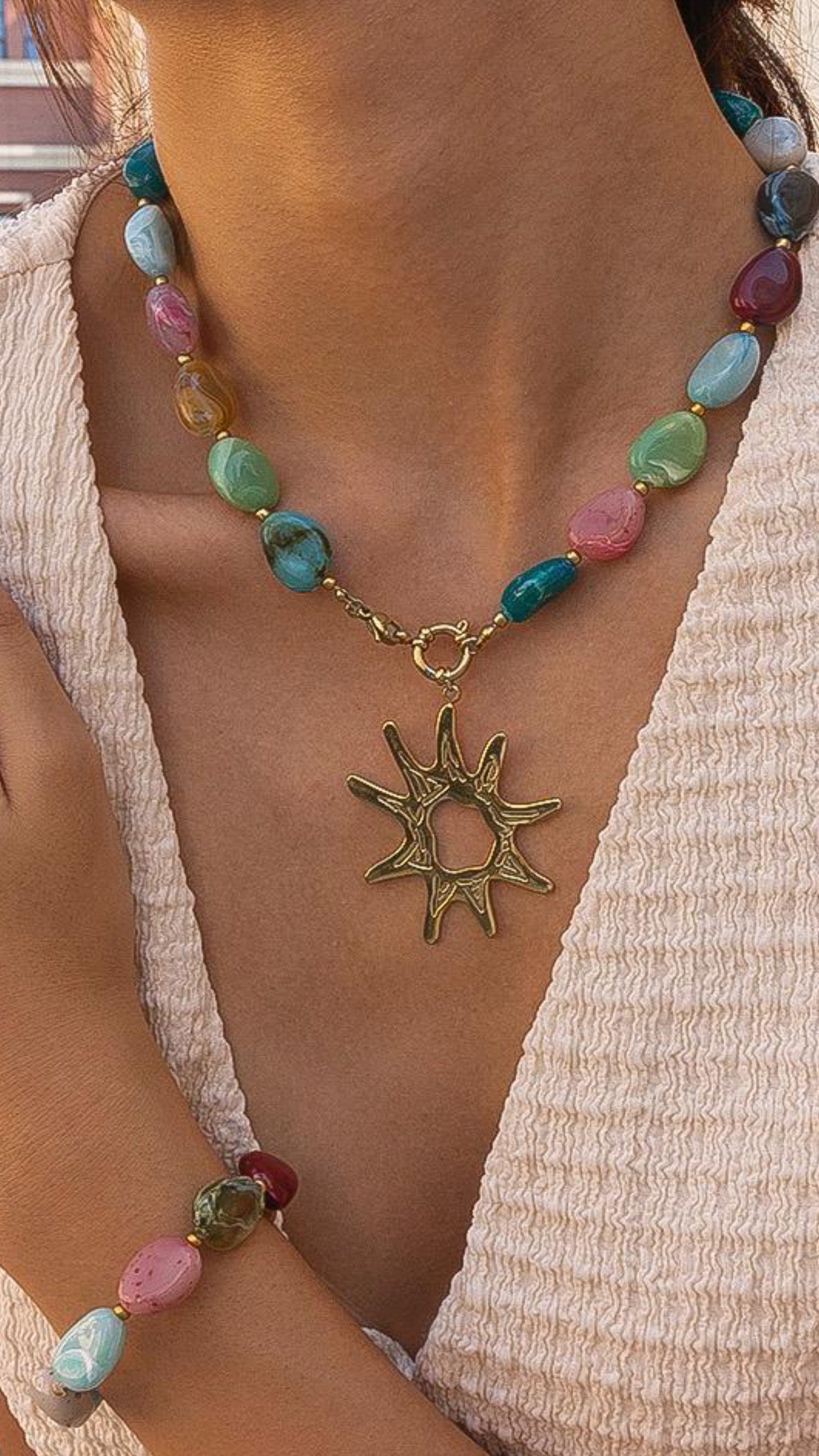 Multi Color Beads 2 Pieces Set