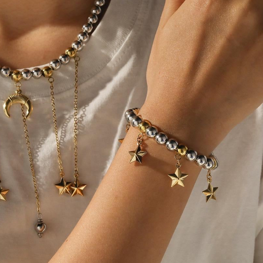 Two Tones Stars Bracelet