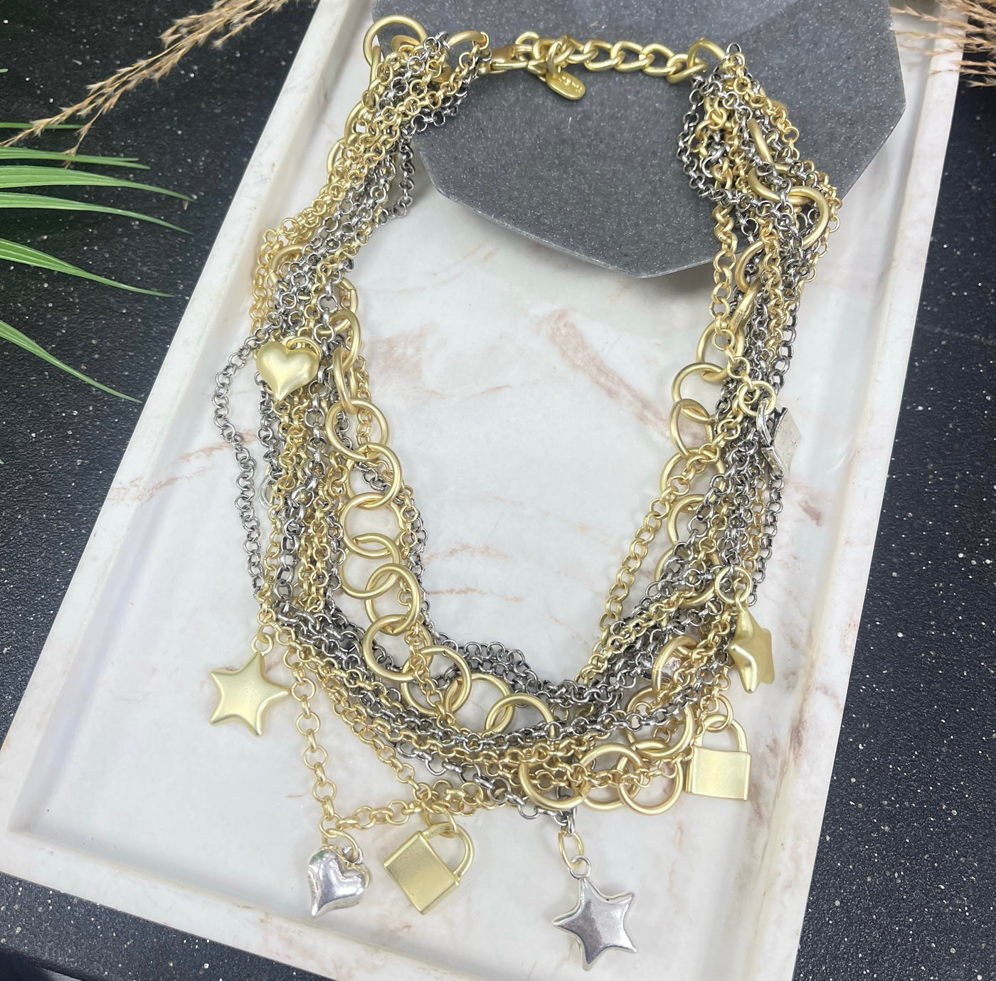 Trendy Two Tone Turkish Necklace