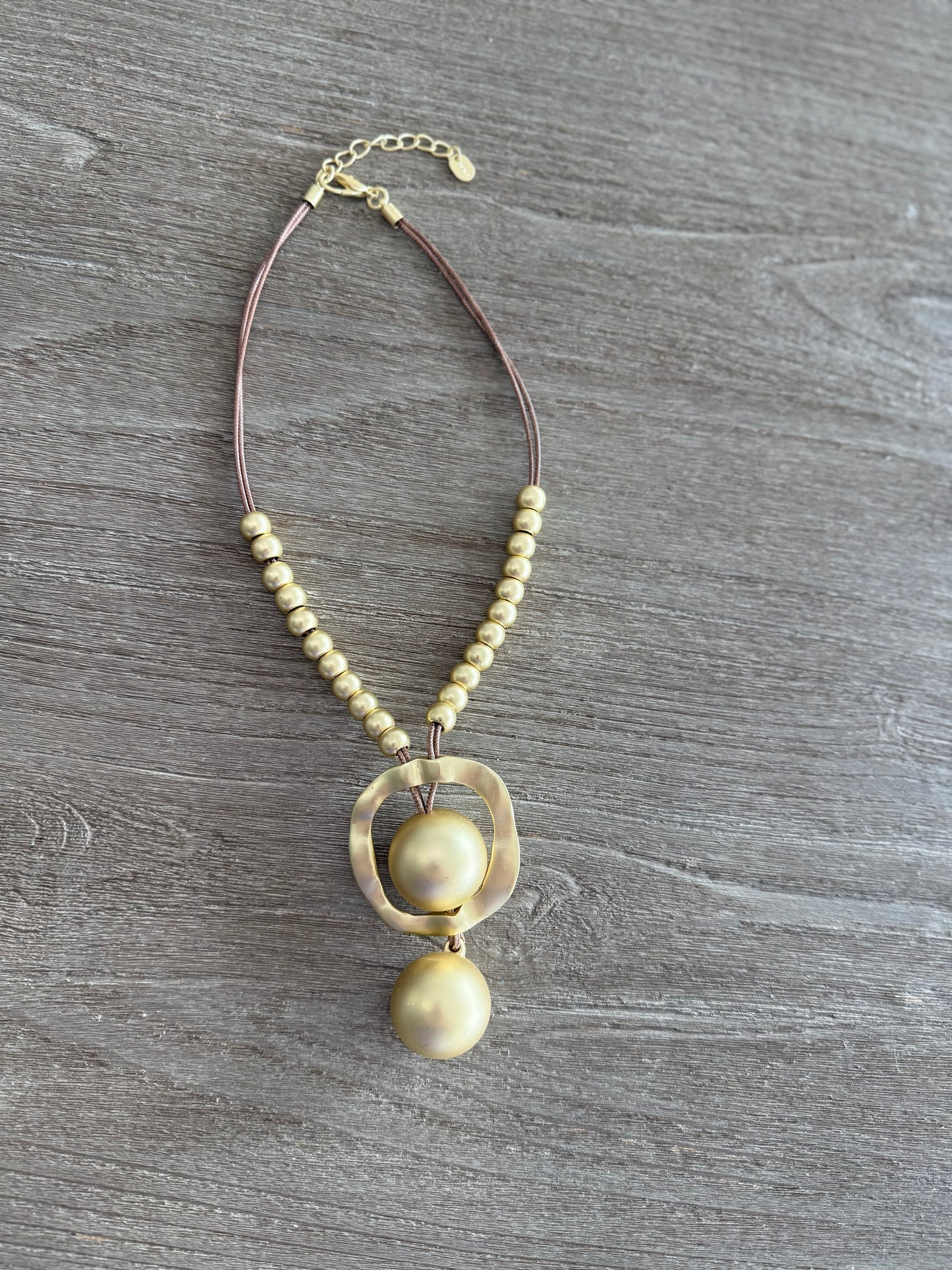 Two Balls Turkish Gold Necklace