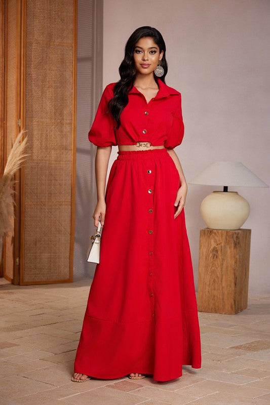 Top & Maxi Skirt Set
