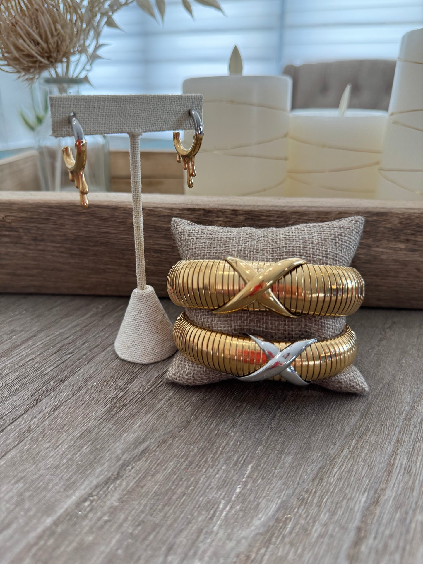 Two Tones Fashion Earrings