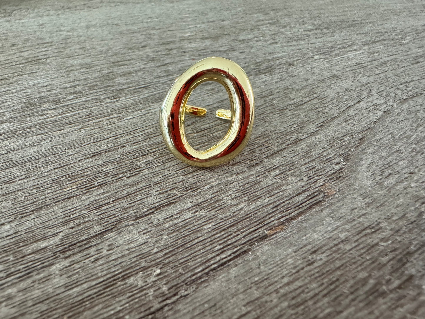 Open Oval Gold Turkish Ring