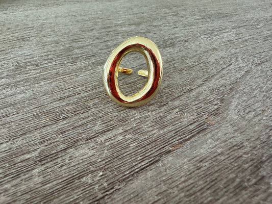 Open Oval Gold Turkish Ring