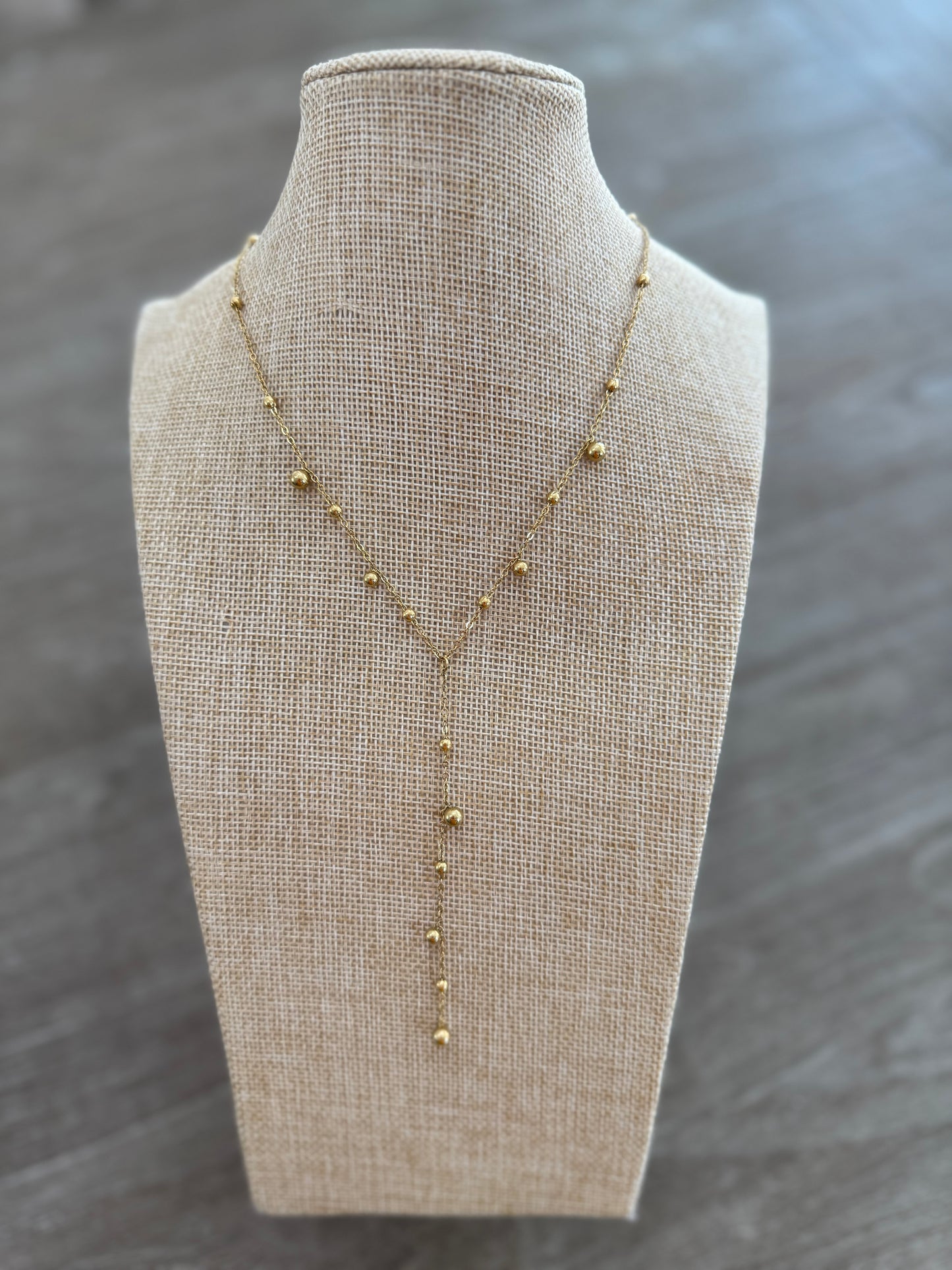 Small Balls Lariat Necklace