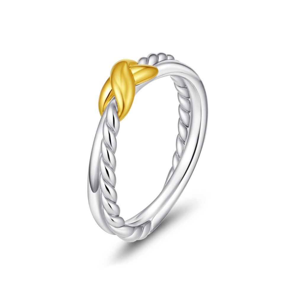 DY Inspired Two Tones Ring (pick style)