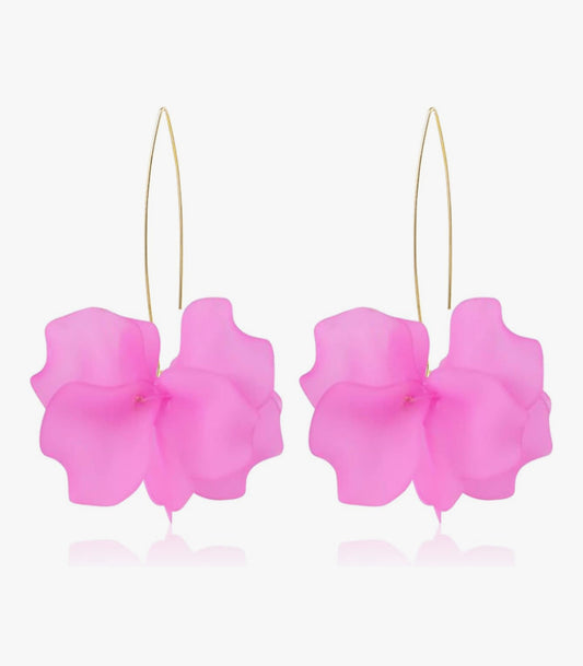 Bohemian Flower Petal Dangle Earrings