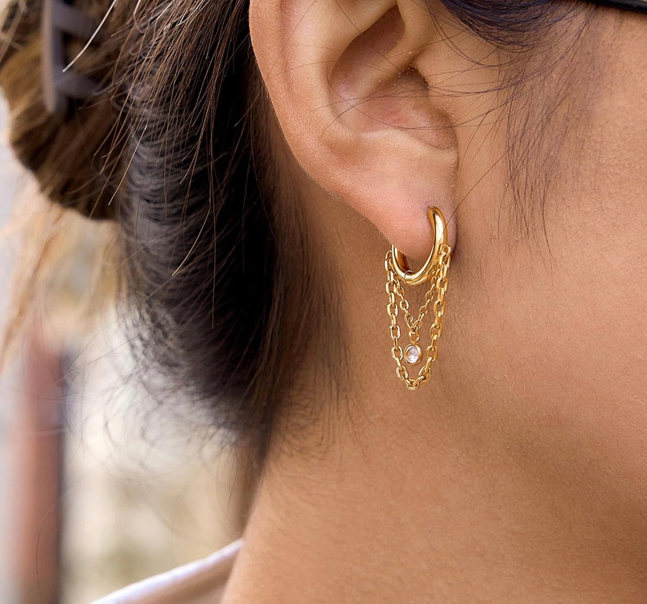 Chain hoop Earrings